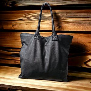 Chico's Oversized Large Black Bag with Gold Snap